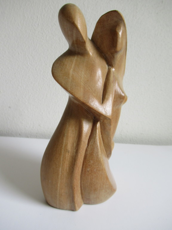 Onbekende kunstenaar: houtsnijwerk, liefdespaar kopen? Bied vanaf 1!