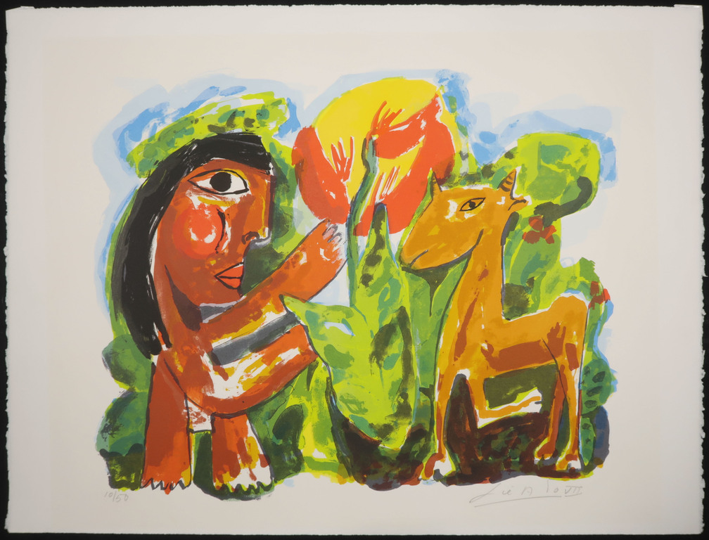 John Lie a Fo: Litho, Vrouw en hert kopen? Bied vanaf 1!