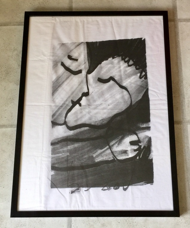 Herman Brood - Originele ingelijste en met de hand gesigneerde kussensloop kopen? Bied vanaf 1!