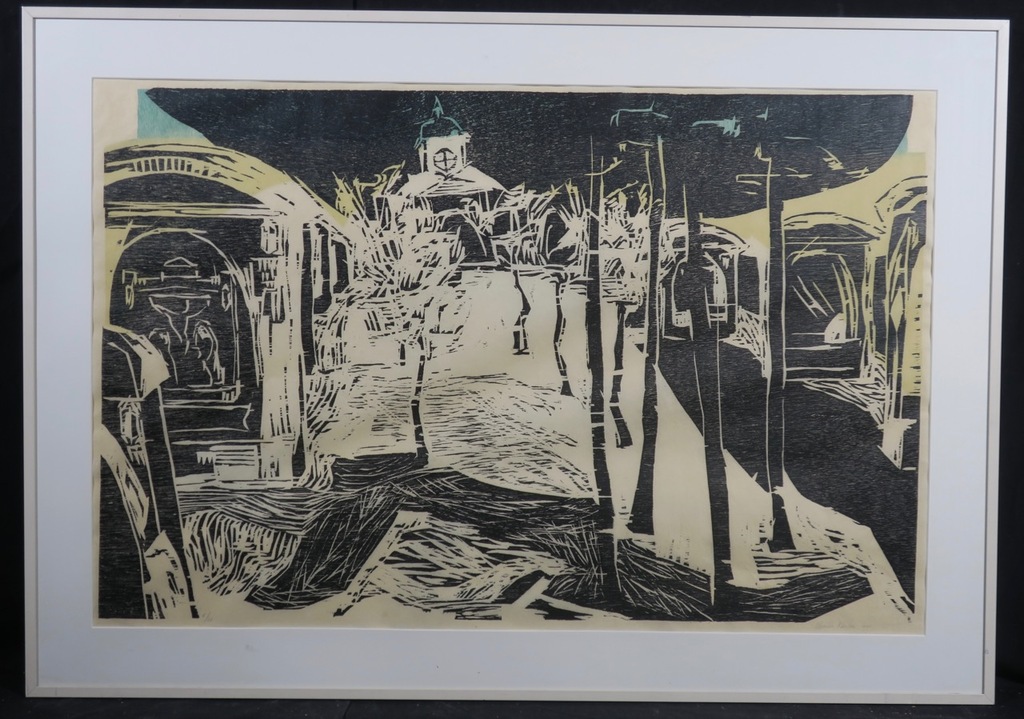 Monika Kersten: Houtsnede op Rijstpapier, Kalvariaberg - Ingelijst (groot) kopen? Bied vanaf 1!