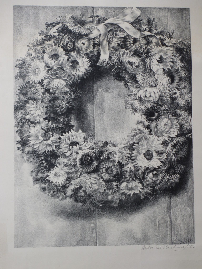 Aart van Dobbenburgh, Bloemenkrans, Litho '52 kopen? Bied vanaf 25!