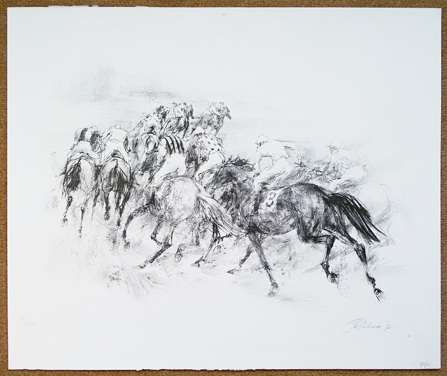 Piet Klaasse - Paardenrace, litho kopen? Bied vanaf 45!