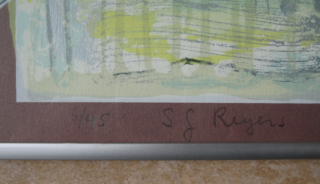 S.G. (Steven) Reyers, zeefdruk, z.t., 1984, ingelijst, 6/45 kopen? Bied vanaf 40!