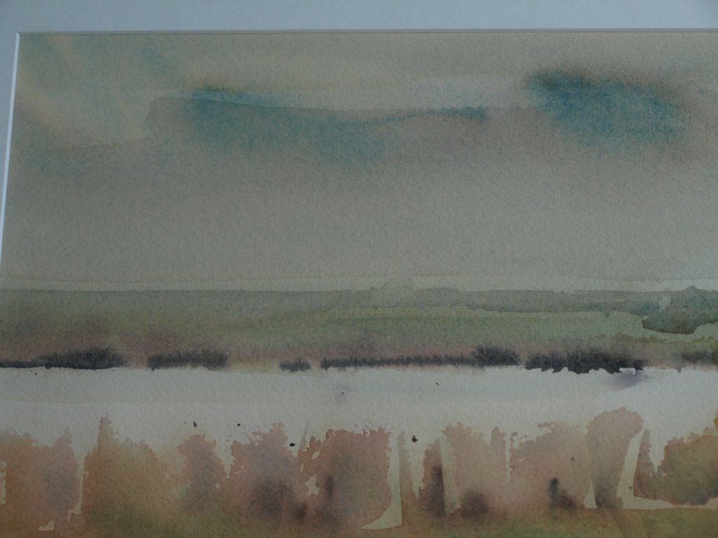 Frederik Beerbaum : Aquarel – Landschap I – gesigneerd & ingelijst – ca 1975  kopen? Bied vanaf 75!