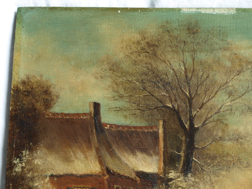 Onbekend : Olieverf op paneel – Winterlandschap – gesigneerd - 1841 kopen? Bied vanaf 1!