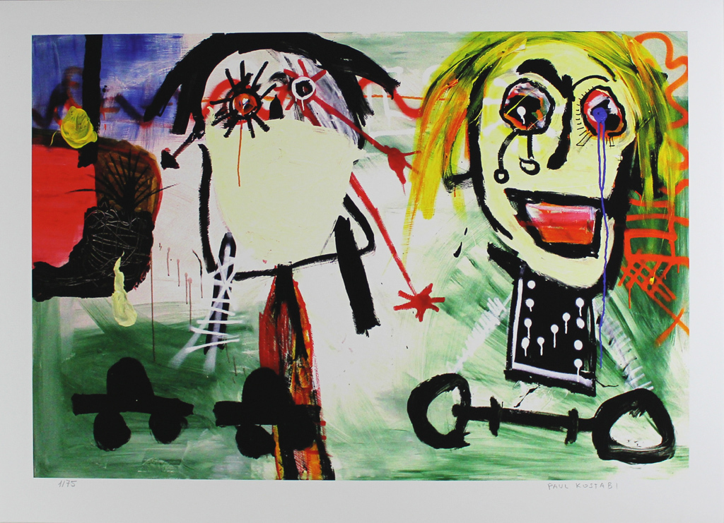 Paul Kostabi - 'Loaded Questions' - giclee, gesigneerd, oplage 75, 2012 verkocht voor € 55!