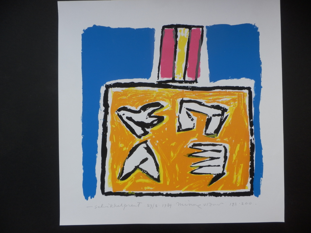 MINNE VIJVER  Kleurenzeefdruk  SCHRIKKELPRENT uit 1984 kopen? Bied vanaf 35!