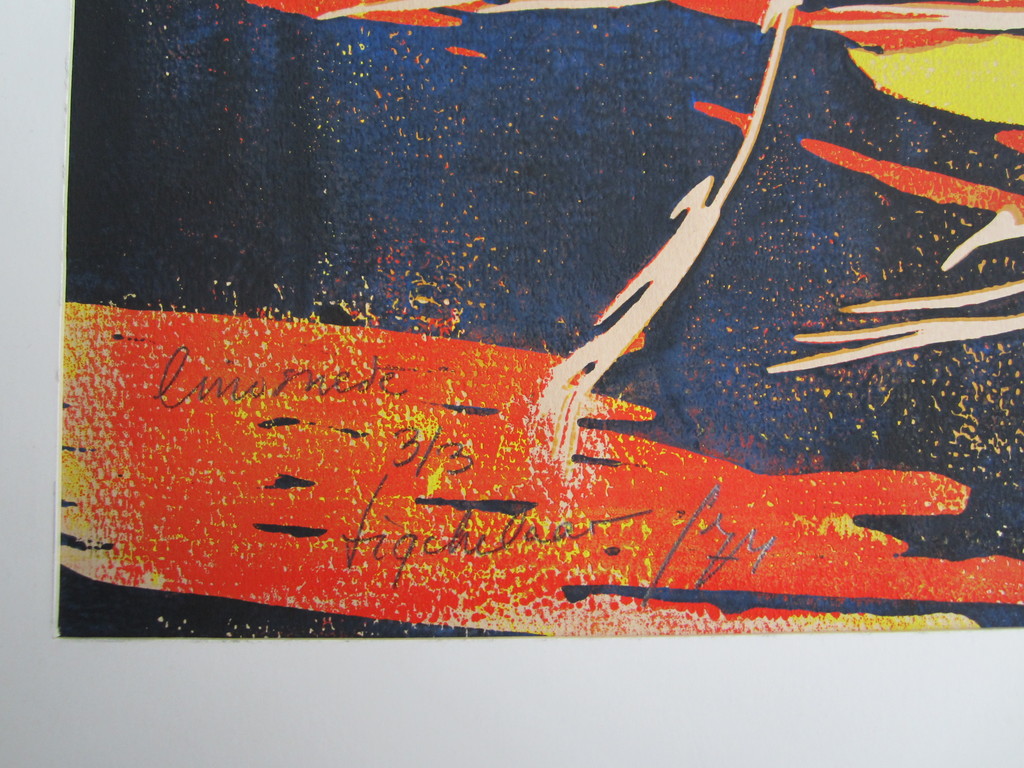 André Tigchelaar: Meerkleuren linosnede, insecten kopen? Bied vanaf 1!