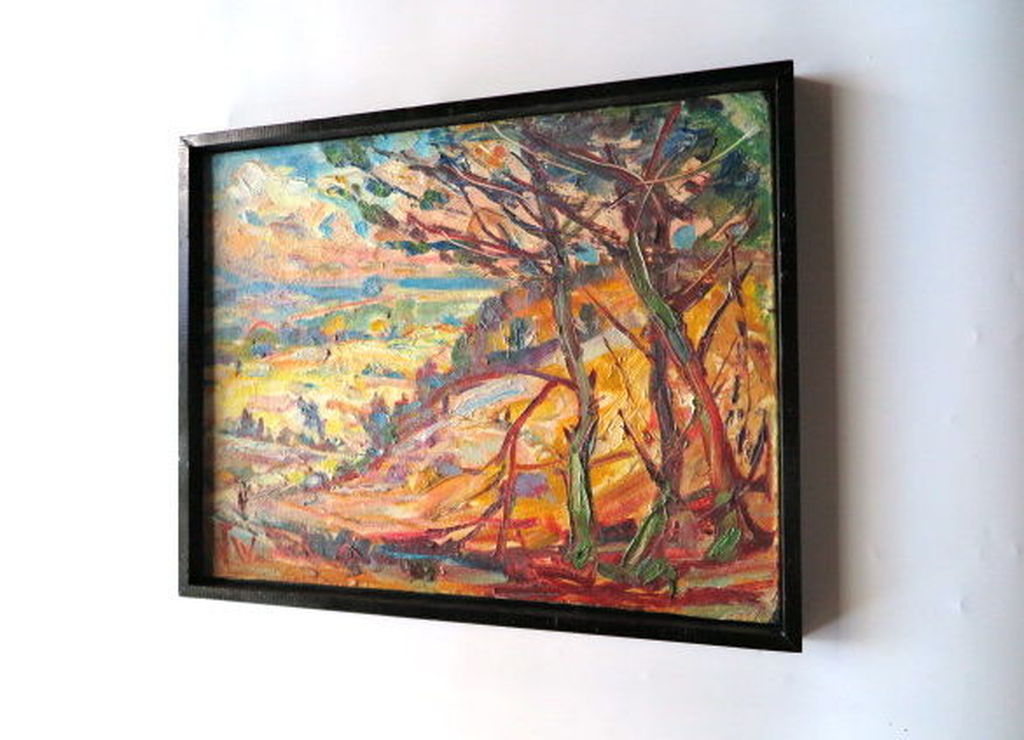 Frans van Veen - Impressionistisch Berglandschap - olieverf op paneel -ingelijst kopen? Bied vanaf 1!