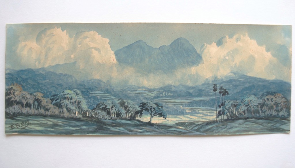 onbekend gesigneerde gouache - Indonesië jaren 40 kopen? Bied vanaf 1!