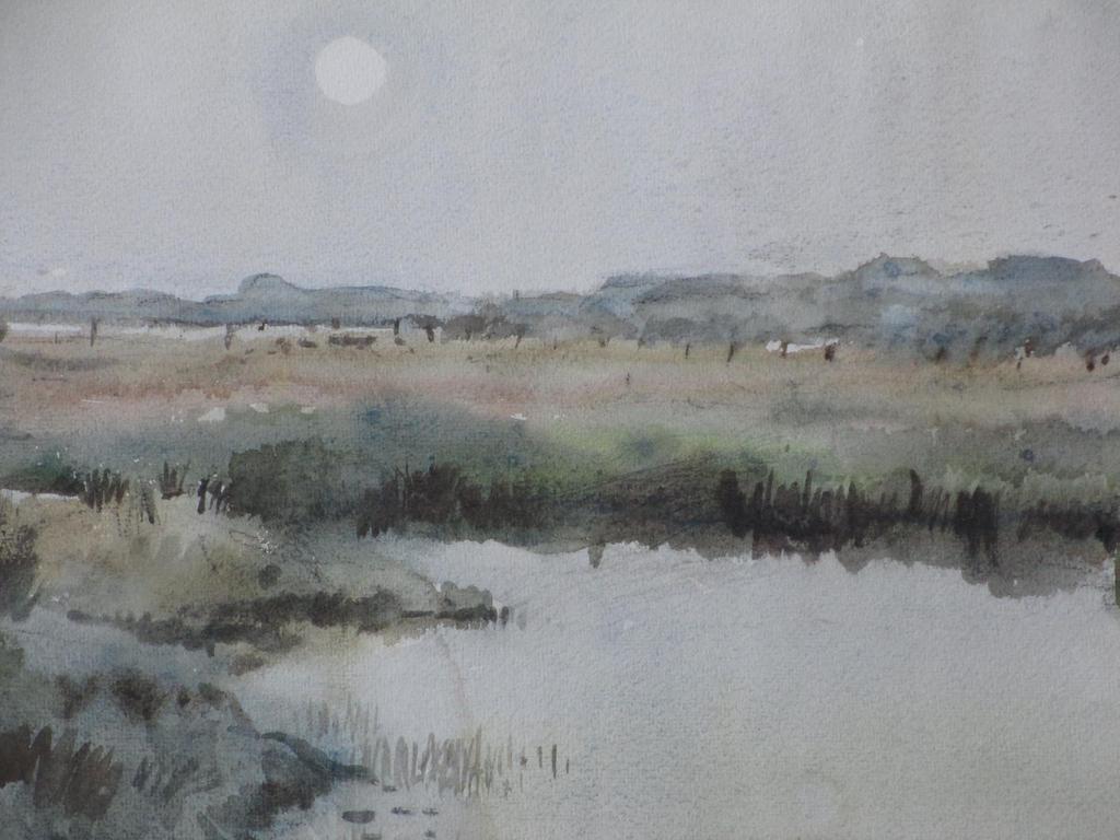 Joop Dam, Zouten Haard Schouwen, Aquarel kopen? Bied vanaf 35!