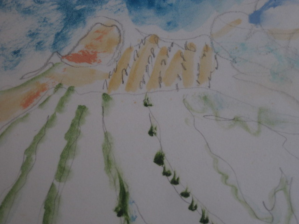 Bijzondere orig. (wijn)aquarel van Paul de Lussanet  "Clairette de Die" gesignee kopen? Bied vanaf 1!