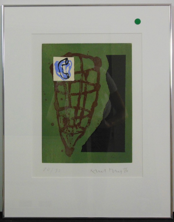 Albert Merz: Ets, Zonder titel - Ingelijst verkocht voor € 50!