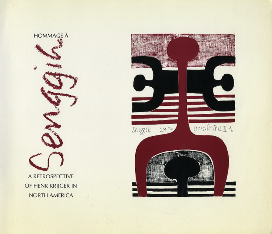 Henk Krijger - pen in zwart, waterverf in rood - Abstracte voorstelling kopen? Bied vanaf 50!