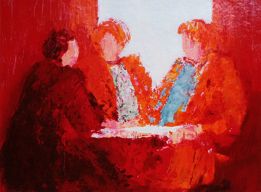 Wil Willemsen - Smalltalk, zeefdruk (mooi ingelijst) verkocht voor € 50!