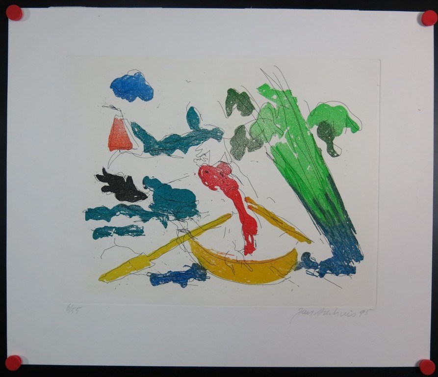 Jan Sierhuis: Kleurenets, Boot bij de waterkant kopen? Bied vanaf 1!