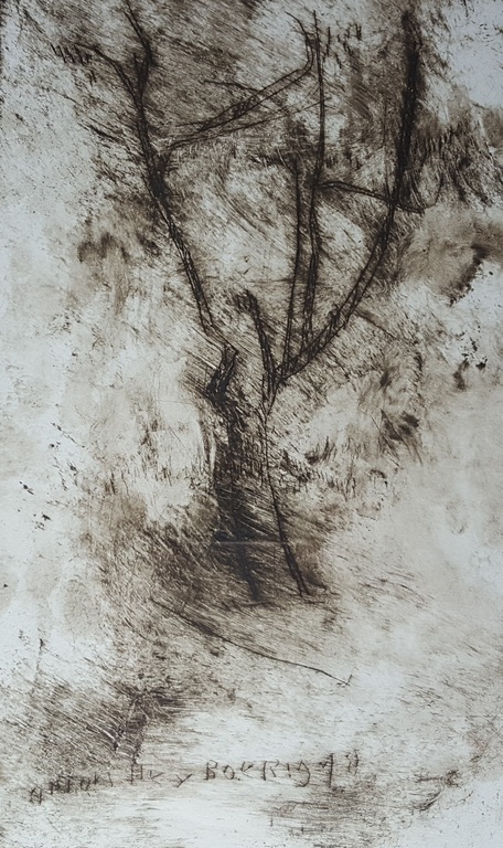 Anton Heyboer - Droge naald ets - gesigneerd en gulden afdrukken - 1978 verkocht voor € 155!