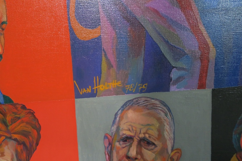 Jan van Holthe: Olieverf op doek, Machthebbers - Ingelijst (Zeer groot!) kopen? Bied vanaf 250!