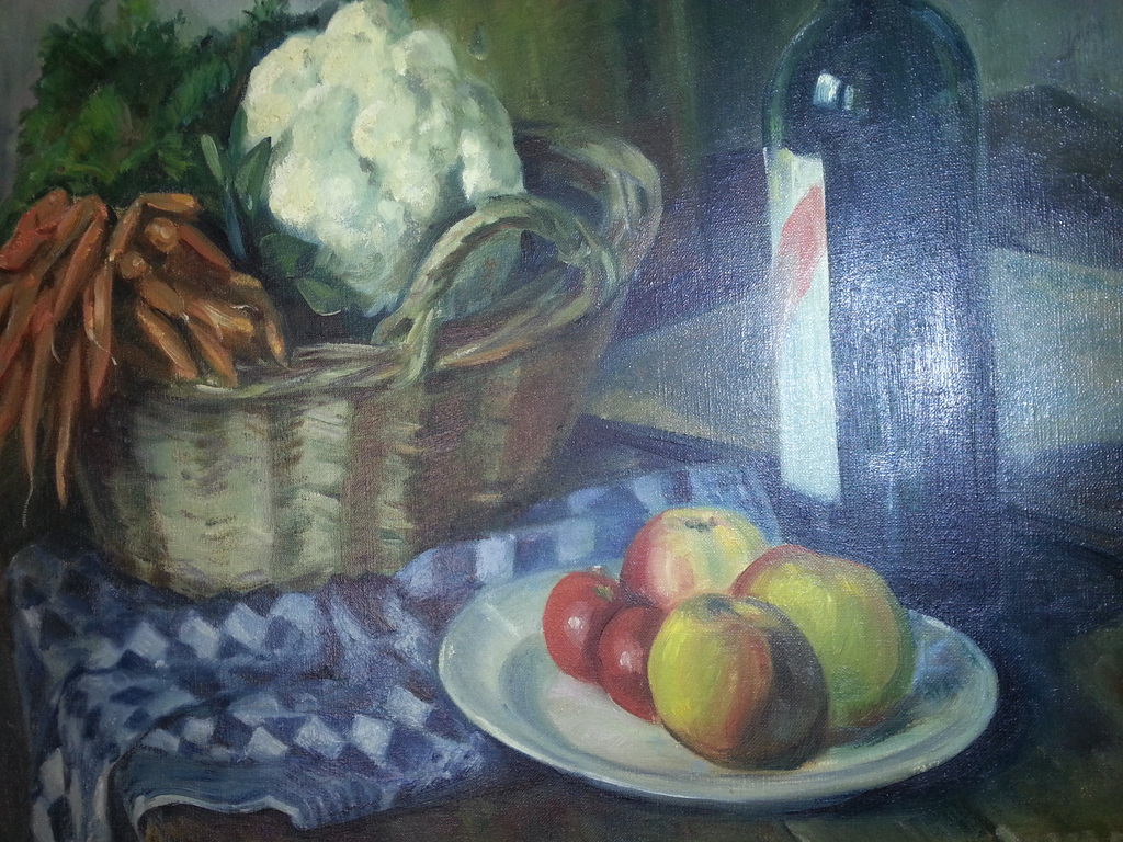 Olieverf op doek (70x80) - A. van Lambalgen, gesigneerd. kopen? Bied vanaf 45!