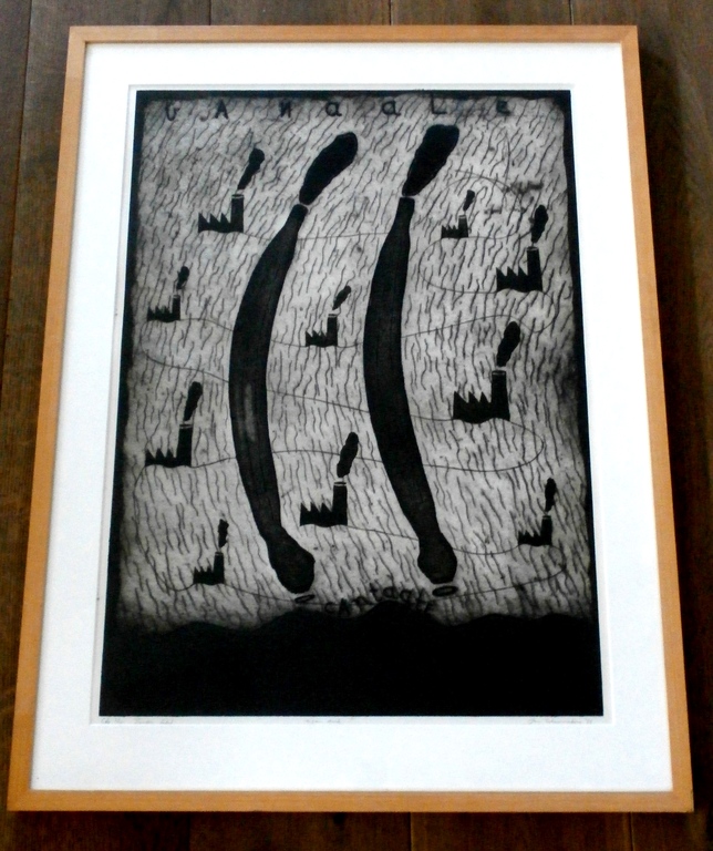 Jan Schoenmakers - grote ingelijste ets - 1986 kopen? Bied vanaf 49!