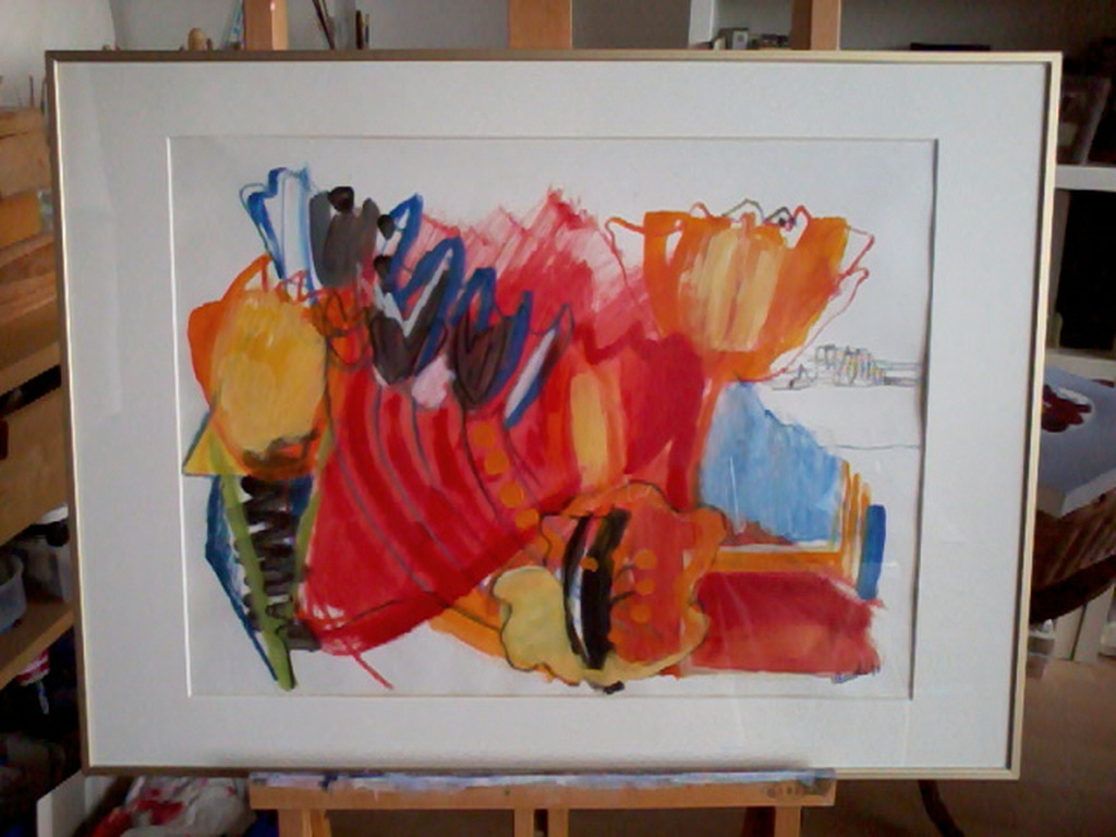 Anette Neervoort-Zeylstra, Tulpen, 1993, tekening (gemengde techniek) kopen? Bied vanaf 250!