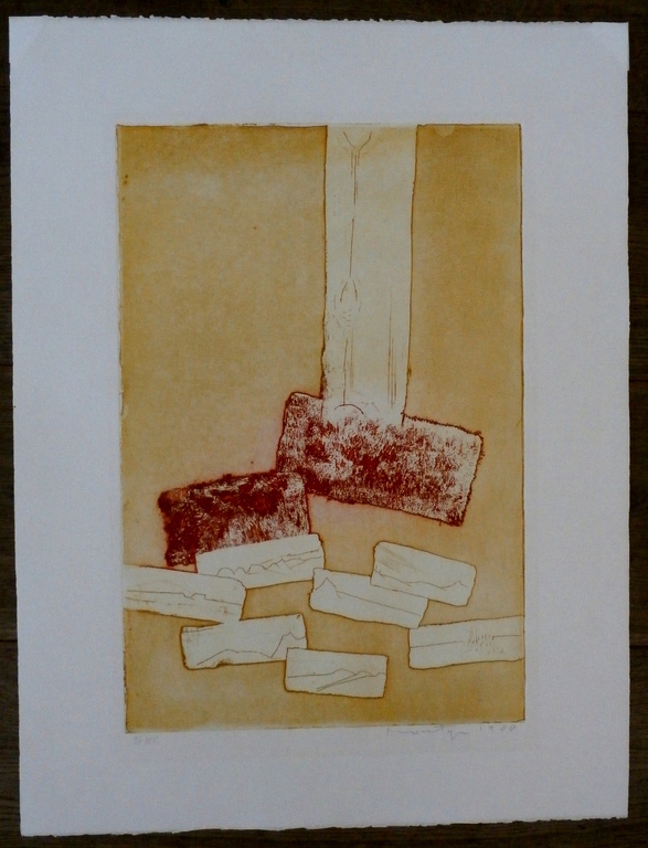 Jan Montyn - ets: Hollands landschap: Zomer - 1988 kopen? Bied vanaf 125!