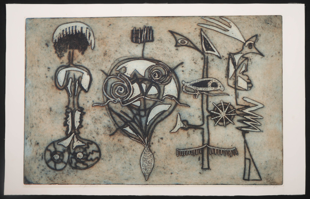 Niels van Spaendonck: Ets en aquatint, Man en vrouw in tuin kopen? Bied vanaf 1!