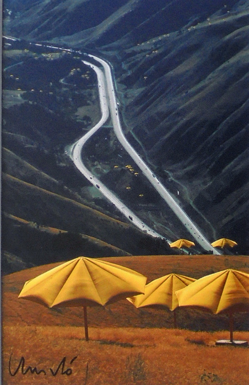 Christo - Project The Umbrellas Japan - USA 1984-1991 - artcard - handgesigneerd verkocht voor € 55!