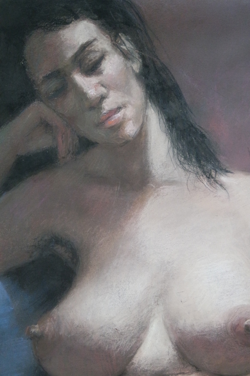 Dolf van Polanen (1915) - pastel - zittende naakte vrouw kopen? Bied vanaf 130!