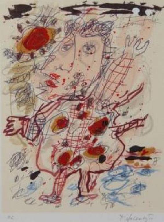 KEES SALENTIJN  Kleurenlitho  CABEZAS INGELIJST kopen? Bied vanaf 85!