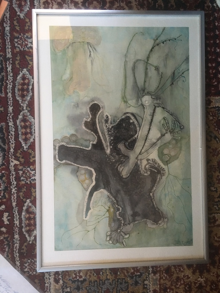 Cor Nauta -  Gemengde techniek Aquarel met krijt -  zonder titel kopen? Bied vanaf 1!