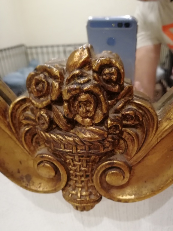 prachtige gesculpteerde en gebronzeerde spiegel - periode 1960 kopen? Bied vanaf 50!