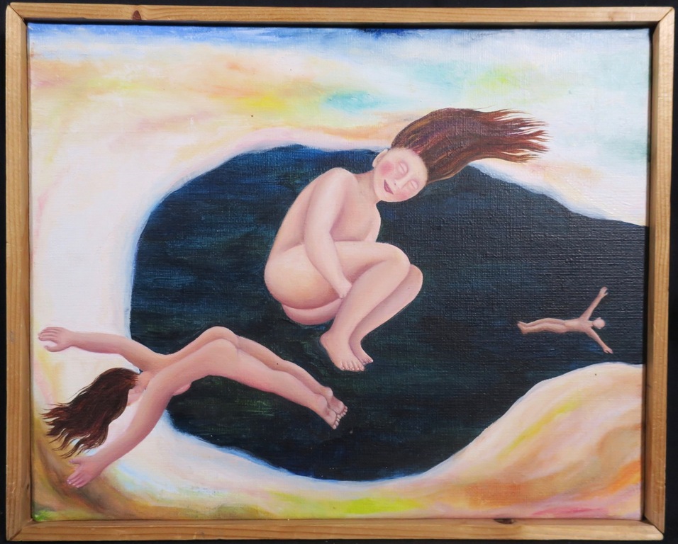 Danielle Lemaire: Olieverf op doek, Zonder titel - Ingelijst kopen? Bied vanaf 80!