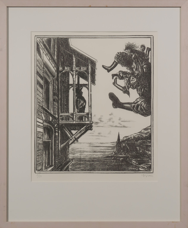 Bernard Verhoeven: Litho, Oproep 2 dagen in de Hemel - Ingelijst kopen? Bied vanaf 1!
