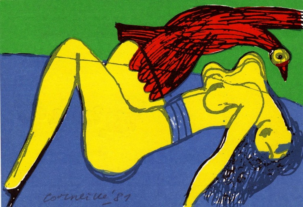 Corneille, gesigneerde uitnodigingskaart uit 1981 kopen? Bied vanaf 1!