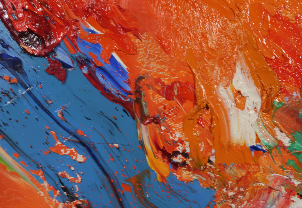 Martin van Dijk: Olieverf en Acryl op Doek, Oranje wind (Groot) kopen? Bied vanaf 600!