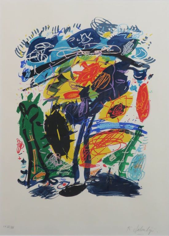 Kees Salentijn: Zeefdruk, Hommage aan Van Gogh IV - Ingelijst kopen? Bied vanaf 60!