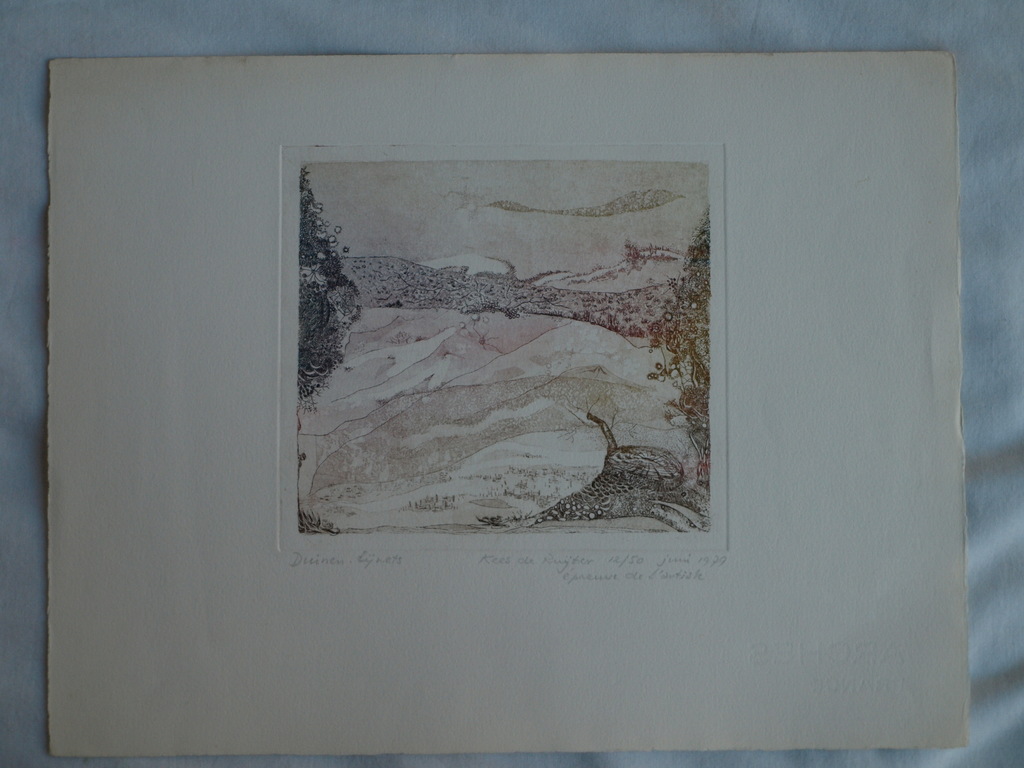 Kees de Ruijter : Ets , Duinen – gesigneerd - 1979  kopen? Bied vanaf 10!