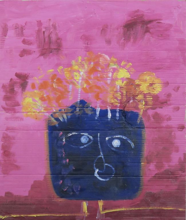 Meertje Kaal: Olieverf op karton, Zonder titel - Ingelijst kopen? Bied vanaf 1!