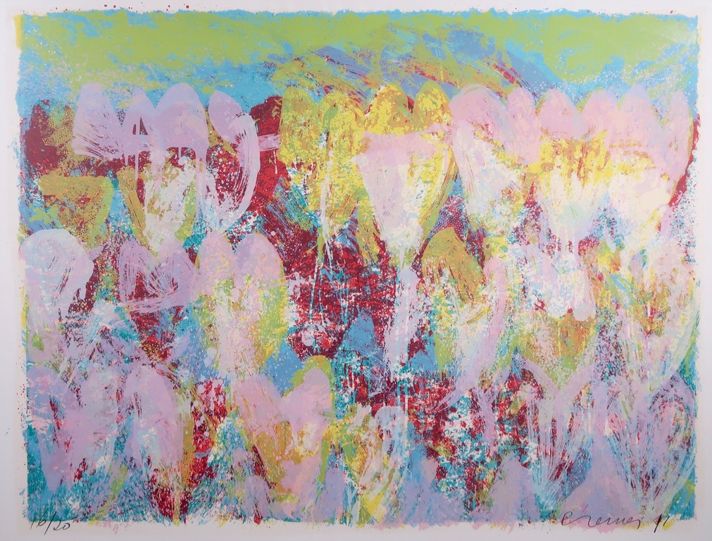 Jan Cremer: Zeefdruk, Provence - Ingelijst (Zeer Groot) kopen? Bied vanaf 350!