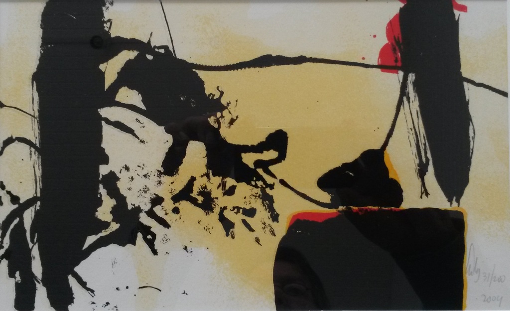 Arty Grimm - zeefdruk - ingelijst verkocht voor € 35!