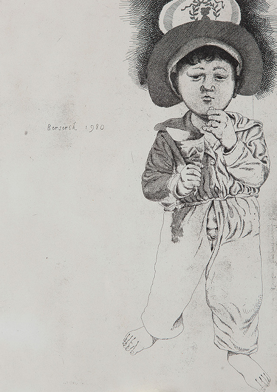 Herman Berserik - Ets - Jonge Snoeper verkocht voor € 110!