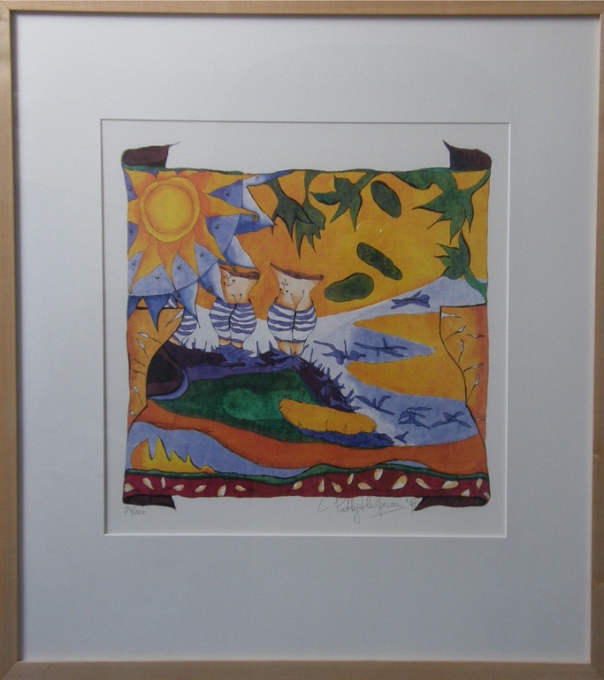 Patty Harpenau: Zeefdruk, genummerd en met potlood gesigneerd verkocht voor € 60!