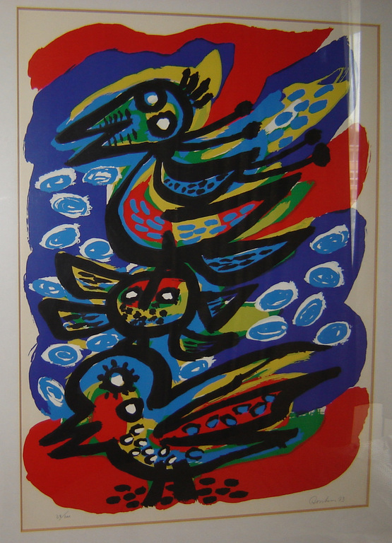 drie vogels - zeefdruk verkocht voor € 170!