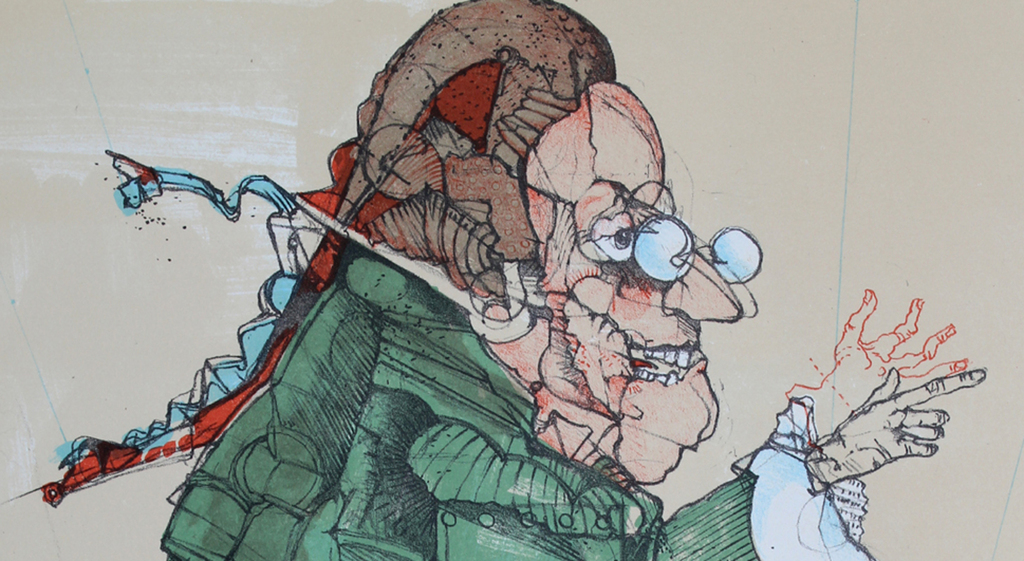 Simon Dittrich.- Der Lordrichter- 7 kleurige Lithografie. Gesigneerd. kopen? Bied vanaf 35!