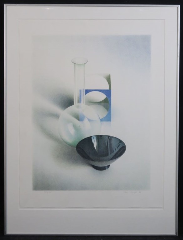 Olav Cleofas van Overbeek: Litho, Flesje - Ingelijst verkocht voor € 50!