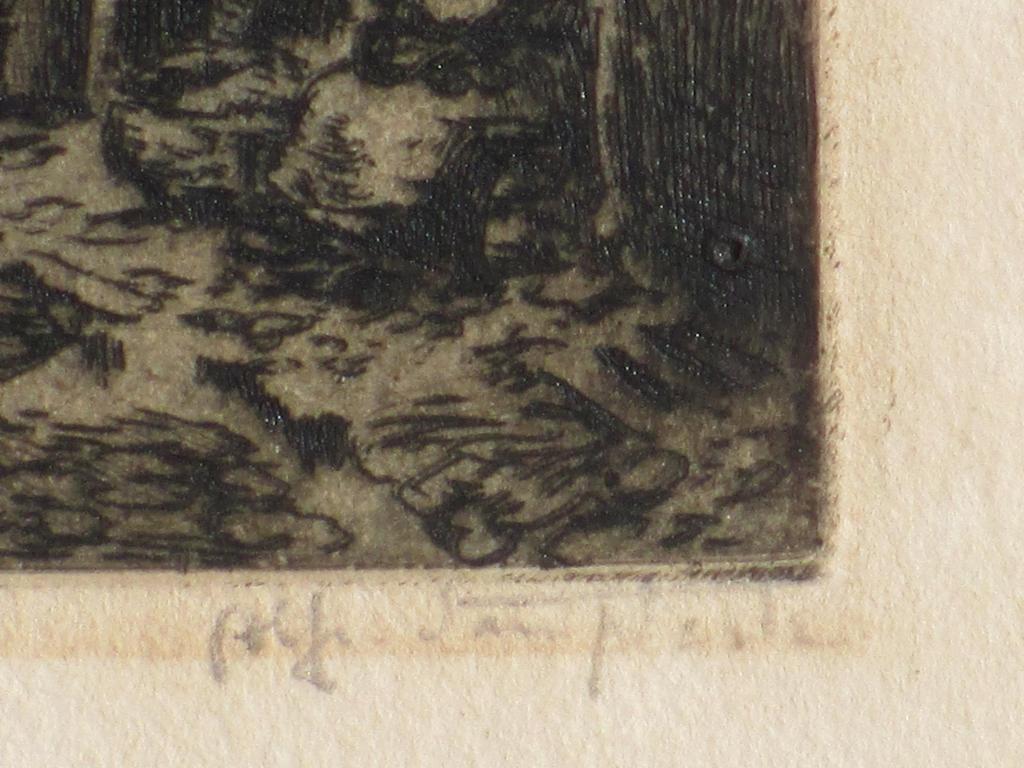 Alfred van Neste, Straatscene Belgische stad, Ets kopen? Bied vanaf 30!