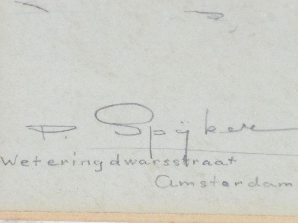 Piet Spijker, Weteringdwarsstraat Amsterdam, Gemengde techniek kopen? Bied vanaf 45!