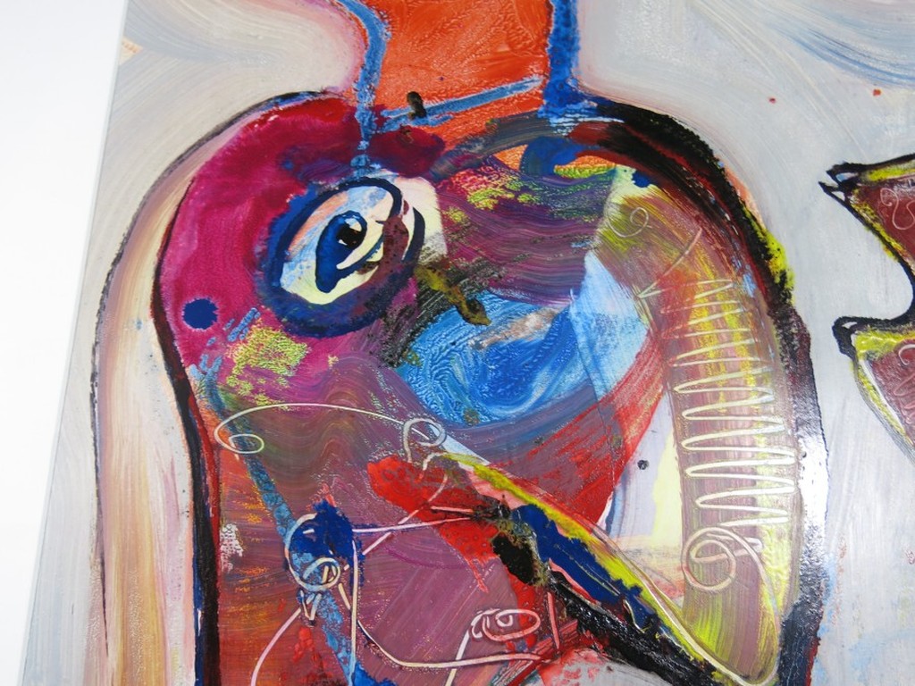 Jan te Wierik: Gemengde techniek op papier, Fantasiefiguren kopen? Bied vanaf 1000!