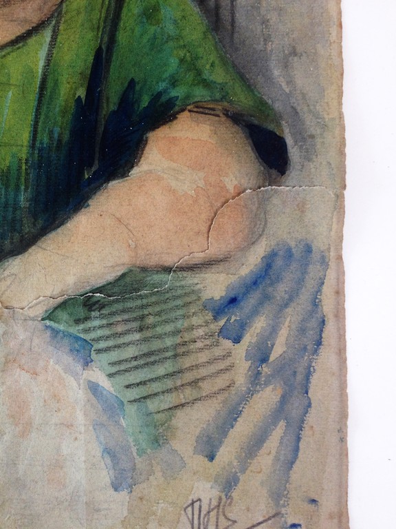 Onbekende Kunstenaar: Pastel/AquarelTekening , kopen? Bied vanaf 1!
